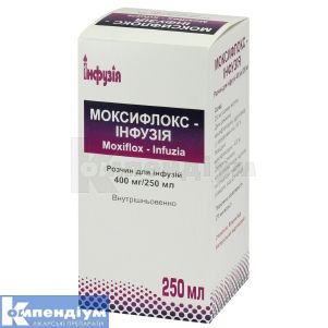 Моксифлокс-Інфузія® розчин для інфузій, 400 мг, пляшка, 250 мл, № 1; Інфузія