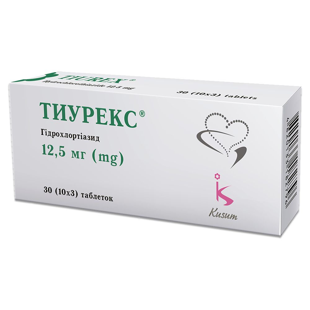 Тиурекс® таблетки, 12,5 мг, блістер, № 30; Гледфарм