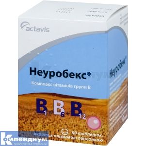 Неуробекс-Тева таблетки, покрытые пленочной оболочкой, банка, № 90; Тева Украина