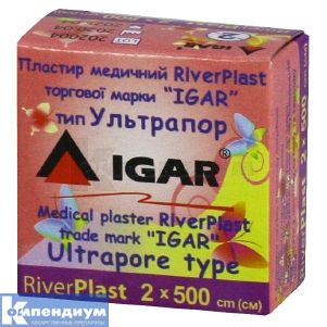ПЛАСТЫРЬ МЕДИЦИНСКИЙ RiverPlast торговой марки "IGAR" тип УЛЬТРАПОР (на нетканевой основе)