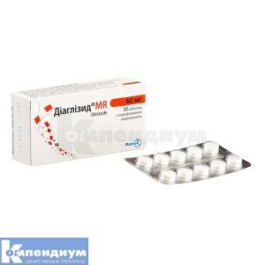 Диаглизид® MR таблетки с модифицированным высвобождением, 60 мг, № 30; Фармак