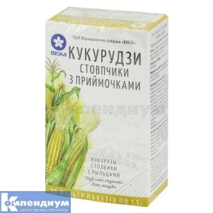 Кукурузные рыльца рыльца, 1,5 г, фильтр-пакет, № 20; Виола ФФ