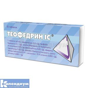 Теофедрин ІС® таблетки, блистер, № 10; ИнтерХим