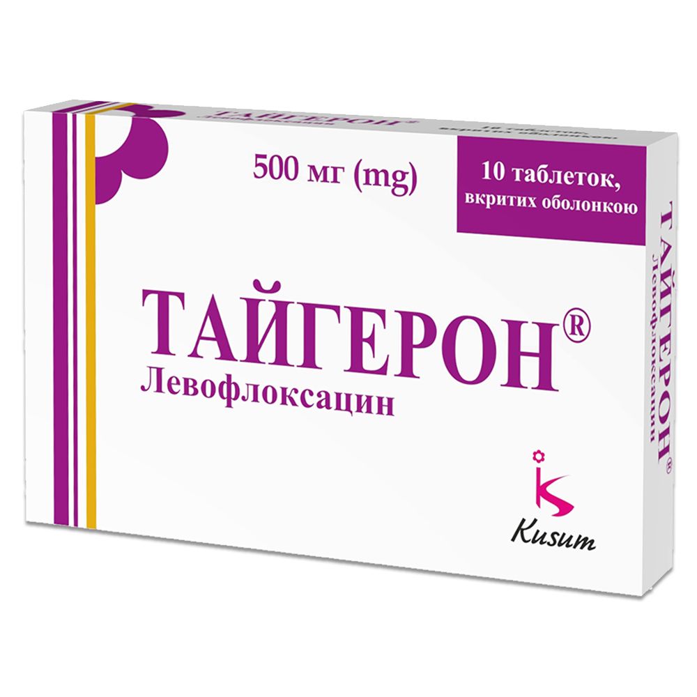 Тайгерон таблетки, вкриті оболонкою, 500 мг, блістер, № 10; Гледфарм