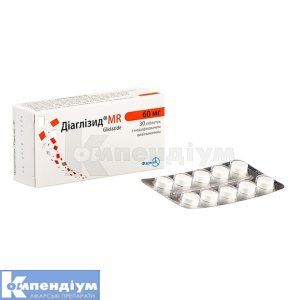 Діаглізид® MR таблетки з модифікованим вивільненням, 60 мг, № 30; Фармак