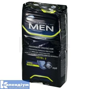 Прокладки урологічні Tena Men level 2, № 20; Essity Hygiene and Health