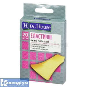 ПЛАСТИР МЕДИЧНИЙ БАКТЕРИЦИДНИЙ "H Dr. House" 7,2 см х 2,3 см, тканий elastic, тканий elastic, № 20; undefined