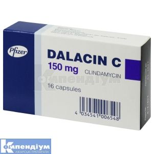 Далацин Ц капсули, 150 мг, блістер, № 16; Пфайзер Інк.
