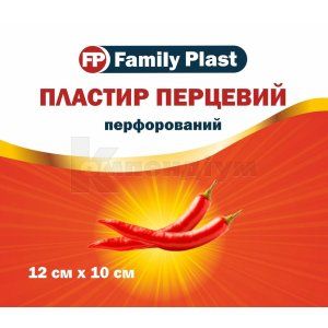 FAMILY PLAST ПЕРЦЕВИЙ ПЛАСТИР ПЕРФОРОВАНИЙ 10 см х 12 см, № 1; Аргопласт