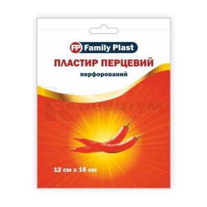 FAMILY PLAST ПЕРЦЕВИЙ ПЛАСТИР ПЕРФОРОВАНИЙ 12 см х 15 см, № 1; Аргопласт
