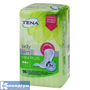 Прокладки урологічні Тена леді слім міні плюс (Pads urological Tena lady slim mini plus)