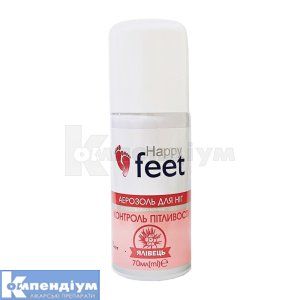 Контроль пітливості аерозоль для ніг (Sweating control aerosol for feet)
