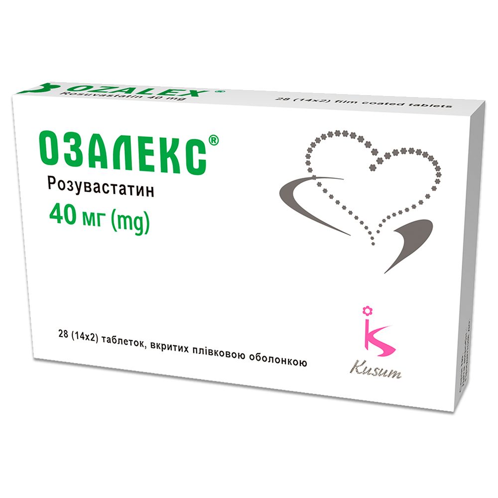 Озалекс® таблетки, вкриті плівковою оболонкою, 40 мг, блістер, № 28; Гледфарм