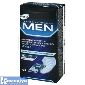 Прокладки урологічні Tena Men level 1, № 24; Essity Hygiene and Health