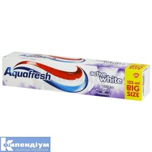 Зубна паста Аквафреш активне відбілювання (Aquafresh toothpaste active whitening)