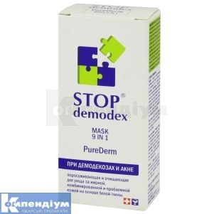STOP DEMODEX (СТОП ДЕМОДЕКС) МАСКА 9 В 1 PureDerm маска, 50 мл; Фітобіотехнології