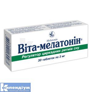 Віта-Мелатонін® таблетки, 3 мг, блістер, № 30; Київський вітамінний завод