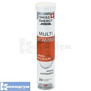 Swiss Energy by Dr.Frei Мультивітамін+Біотин таблетки шипучі, № 20; Свіс Енерджі Фарма