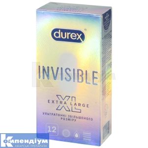 Презервативи латексні Дюрекс інвізібл (Latex condoms Durex invisible)