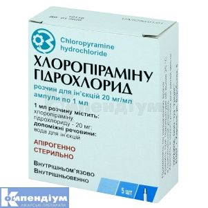 Хлоропіраміну гідрохлорид (Chloropyramini hydrochloridum)