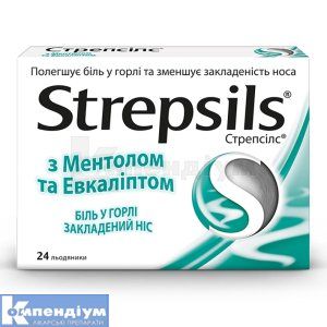 Стрепсілс<sup>&reg;</sup> з ментолом та евкаліптом (Strepsils<sup>&reg;</sup> menthol and eucalyptus)