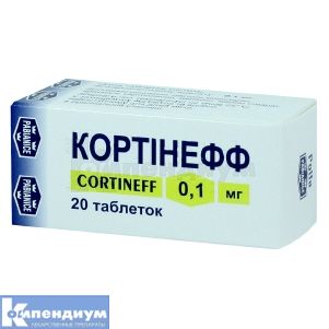 Кортинефф таблетки, 0,1 мг, флакон, в картонной упаковке, в картонной упаковке, № 20; ADAMED PHARMA S.A