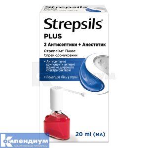 Стрепсилс<sup>&reg;</sup> плюс спрей оромукозный (Strepsils<sup>&reg;</sup> plus oromucosal spray)