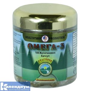 Омега-3 капсулы, № 100; Healthyway Production