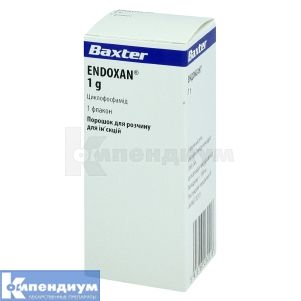 Эндоксан® 1 г порошок для приготовления инъекционного раствора, 1 г, флакон, № 1; Baxter Oncology
