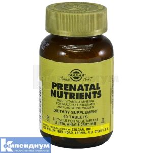 Солгар-пренатабс (Prenatal nutrients)