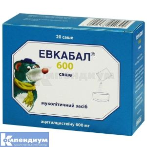 Эвкабал® 600 саше порошок для орального раствора, 600 мг, саше, 3 г, № 20; esparma