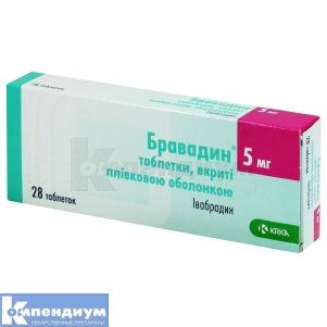 Бравадин® таблетки, покрытые пленочной оболочкой, 5 мг, блистер, № 28; KRKA d.d. Novo Mesto