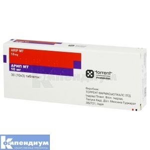 Арип Мт таблетки, 10 мг, блистер, № 30; Torrent