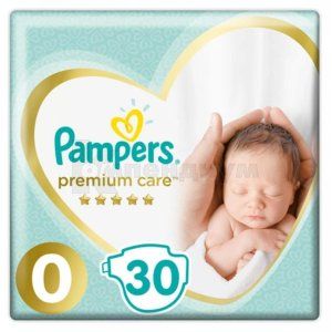 ПОДГУЗНИКИ ДЕТСКИЕ PAMPERS PREMIUM CARE newborn (3 кг), № 30; undefined