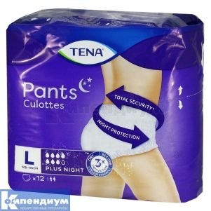Подгузники-трусики Тена Пантс Плюс Найт (Diapers for adults Tena Pants Plus Night)