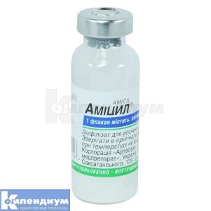 Амицил® лиофилизат для раствора для инъекций, 1 г, флакон, № 1; Корпорация Артериум