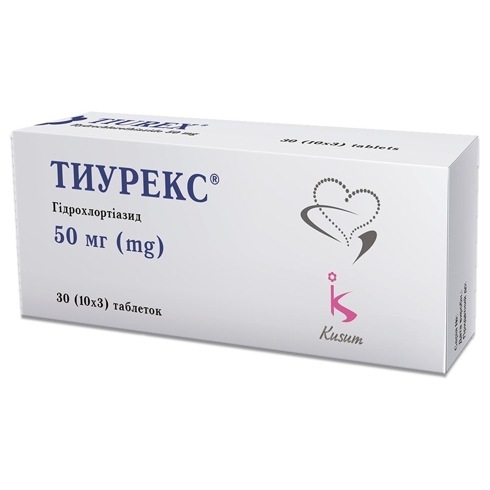 Тиурекс® таблетки, 50 мг, блистер, № 30; Гледфарм Лтд