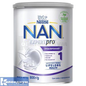 Нан 1 оптипро смесь сухая гипоаллергенная (Nan optipro 1 mixture of dry hypoallergenic)