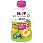 HIPP ФРУКТОВЕ ПЮРЕ "ЯБЛУКО-ПЕРСИК-ЧОРНИЦЯ-МАЛИНА" НіРР HiPPiS