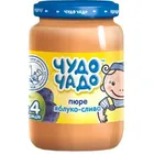 Пюре из яблок и слив с сахаром гомогенизированное стерилизованное тм "Чудо-Чадо"
