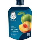 ПЮРЕ ФРУКТОВОЕ ГОМОГЕНИЗИРОВАННОЕ ТМ "GERBER" "ЯБЛОКО И ПЕРСИК"