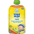 Пюре из яблок моркови и айвы с сахаром и витамином с  тм "Чудо-Чадо" гомогенизированное стерилизованное