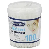 ВАТНІ ПАЛИЧКИ "БІЛОСНІЖКА" в циліндричній коробці  №100
