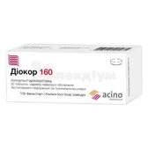 Діокор 160 таблетки, вкриті плівковою оболонкою блістер у пачці  №30