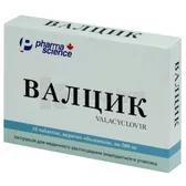 Валцик таблетки, вкриті оболонкою 500 мг блістер  №10