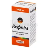 Кефпім порошок для розчину для ін'єкцій 1000 мг флакон  №1