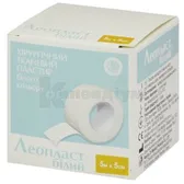 ПЛАСТИР МЕДИЧНИЙ LEOPLAST 5 см х 5 м білий, без котушки  №1