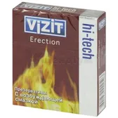 ПРЕЗЕРВАТИВИ ЛАТЕКСНІ "VIZIT" HI-TECH Erection зі збуджуючою змазкою  №3