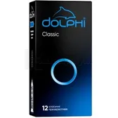 ПРЕЗЕРВАТИВИ ЛАТЕКСНІ У СИЛІКОНОВОМУ ЗМАЩУВАЧІ DOLPHI класичні  №12
