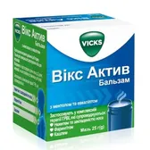 Вікс Актив Бальзам з ментолом та евкаліптом мазь банка 25 г  №1